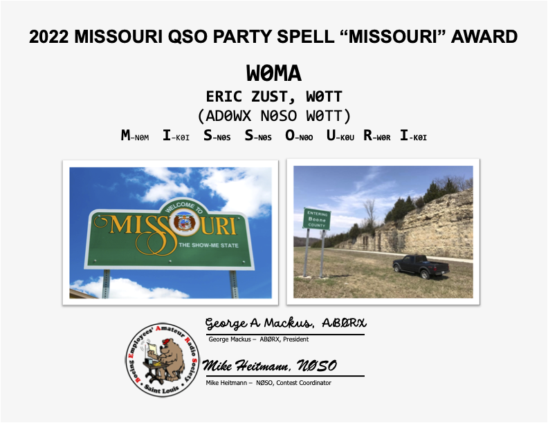 Sample MISSOURI certificate